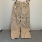American Eagle NWT  AE77 Premium Pleated Cargo Pants Khaki Women's Size 4 Photo 4
