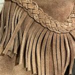 sbicca Vintage Collection Brown Suede Leather Fringed Ankle Boots Womens Size 7 Photo 9