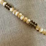 Artisan Mother of Pearl & Smoky Quartz Necklace with Sterling Silver Clasp Photo 5