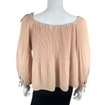 Wilfred Off the Shoulder Talence Baby Doll Blouse Tan Size XS Photo 5