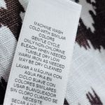 Chico's  100% linen cardigan duster jacket brown cream geometric pattern size 2 Photo 8