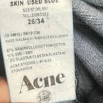 Acne Studios  Back Zip Jeans Size 26 Skin Used Blue Skinny Jeans Photo 4