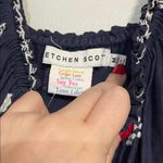 GRETCHEN SCOTT WOMENS BIG LOVE MAXI DRESS NAVY BLUE WHITE EMBROIDERY MEDIUM Photo 4