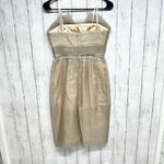 Bcbg Maxazria Runway Dress Women Size 2 Mini Cream Corset Evening Grey Cream Photo 3