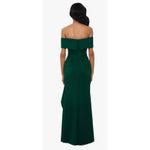 XScape NEW "Adriana" Long Scuba Crepe Off the Shoulder Dress Size 6 Photo 1