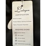 LALAGEN Women's Plus Size Vintage 1950s Party Cocktail Wedding Swing Midi Dress Black Photo 7