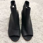 Steve Madden  notedd Faux Leather Peep Toe Block‎ heel Bootie black size 9 Photo 1