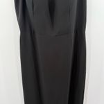 Azazie  Tayla Dress Size 14 Bridesmaid Black Chiffon V-Back Side Boning Wedding Photo 8