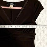 Vintage Y2K B.Moss Chocolate Brown Lace Trim Ruched 90s A Photo 5