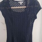 Speechless  Navy Crochet Lace Top Photo 0