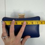 Clutch Bag Satin Flower Handbag Dinner Pearl Wedding Prom Banquet Cocktail Vaca Blue Photo 12