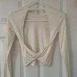 ZARA white backless twist longsleeve Photo 3