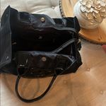 Tory Burch Black Ella Nylon Leather Trimmed Large Tote Photo 9