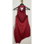Elliatt  Camo Asymmetric Satin Cocktail Dress in Merlot Size X-Large NWT Photo 8