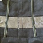 Coach  Black Gunmetal Signature Stripe Tote 11098 Handbag Purse Photo 1