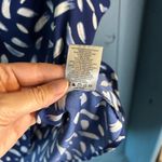 Hilary Radley  Blue & White V-Neck Blouse | Women’s Size Medium Photo 7