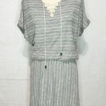 The Vanity Room  Women's Textured Knit Lace Up Dress Gray Size M NWT Photo 0