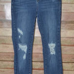 Judy Blue Skinny Jeans Ladies 3 26 Distressed Stretch Denim Pants Raw Cuffed Hem Photo 0