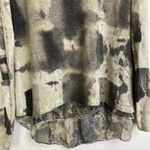 Scandal Italy Sweater Top Long Sleeve Knit Layered Lined Sheer Shirt Pleat Back* Brown Size M Photo 3