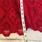 Maeve  Anthropologie Red Lace Summer Moon Dress Womens  Strappy babydoll 12 Photo 4