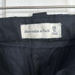 Abercrombie & Fitch Black Wide Leg Cotton Flat Front Pants New w Tag W1471 Sz 6 Photo 2