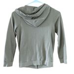 Ruum Zip Up Hooded Sweatshirt “Love Ruum Awesome Jeans” Women’s Size Medium Tan Photo 2