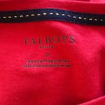 Talbots  Petite PS red long sleeve winter Terrier dog pullover t-shirt Photo 6