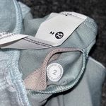 Lululemon Energy Longline Bra Size 2 Chevron Jacquard Silver Blue Medium Support Photo 4