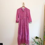 Banjanan Purple Geo Boho Print Tired Midi Dress Size XS Purple Photo 3