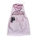 NWT Lulus Earned Your Win Pink Metallic Lace Photo 4