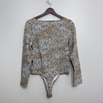 PINK - Victoria's Secret NWT Victoria's Secret PINK Bodysuit Size Large Women's Leopard Animal Print Photo 4
