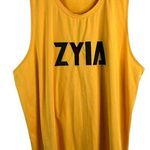 Zyia  Active Sz XXL Bengal Tank Y Mesh Letter Sleeveless Yellow Orange Spell Out Photo 2