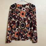 Retro Boho Floral Print 70s style top size XL Photo 7