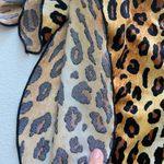 NWOT‎ women’s orange yellow brown leopard print stretch swim cover up summer Size undefined Photo 3