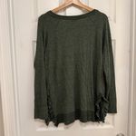 Anthropologie Like New  Postmark Gia Split Ruffle Hem V-Neck Sweater Photo 4