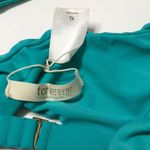 Tori Praver Swimwear Smocked seafoam green bikini top. NWOT Photo 3