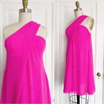 Mara Hoffman • Silk One Shoulder Mini Dress hot pink chiffon flowy a-line Photo 7