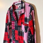Victoria's Secret  Patchwork Plaid Sleep Shirt Button Front Size Medium Photo 1