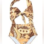 Mara Hoffman NWT  Maddy One-Piece Swimsuit High waisted Cut Outs Adjustable Photo 3