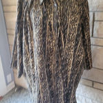 Maggie Barnes 32W Plus Size Shirt Dress Black Beige Print Long Sleeve Career Photo 0