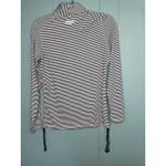 Straight Down Performance Striped Quarter Zip Pullover Women's Size Medium White Photo 1