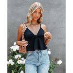 VICI  Gratitude Satin Crop Babydoll Tank Photo 1