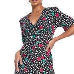 Nobody’s Child Cherry Mini Dress Eco Friendly Viscose Sz UK 16 / US 12 Black NWT Photo 3