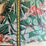 Anne cole  Floral Tropical Oversize V-Neck Top in Green and Black XS Small Photo 6