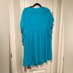NWT Perfectly Palm Size M Turquoise Pom Pom Sleeve Pullover Sundress Coverup Blue Size M Photo 7