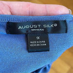 August Silk  women’s top blouse t-shirt embroidered crochet puff sleeves sz 1X Photo 6