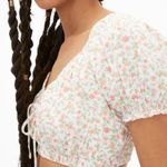 Princess Polly NWT floral milkmaid puff sleeve crop top Photo 2