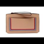 Kate Spade  New York Embroidered Wristlet Clutch Zip Top Neutral NWT Photo 2