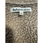 Reformation  Arlington Shearling Jacket in Chocolate Brown Sz Med Photo 4