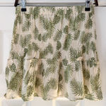 Elodie  Leaf Print Cream Skirt Size Medium NWT Photo 0